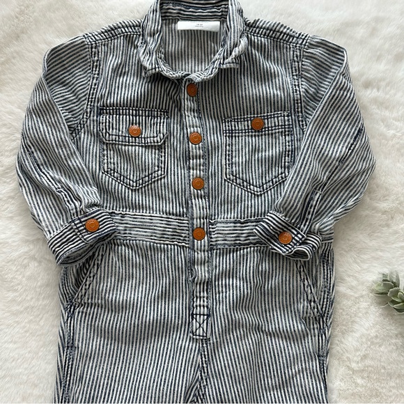 Gymboree | Conductor Coveralls - Size 18/24 Months - EUC - Blue/White - Picture 4 of 7